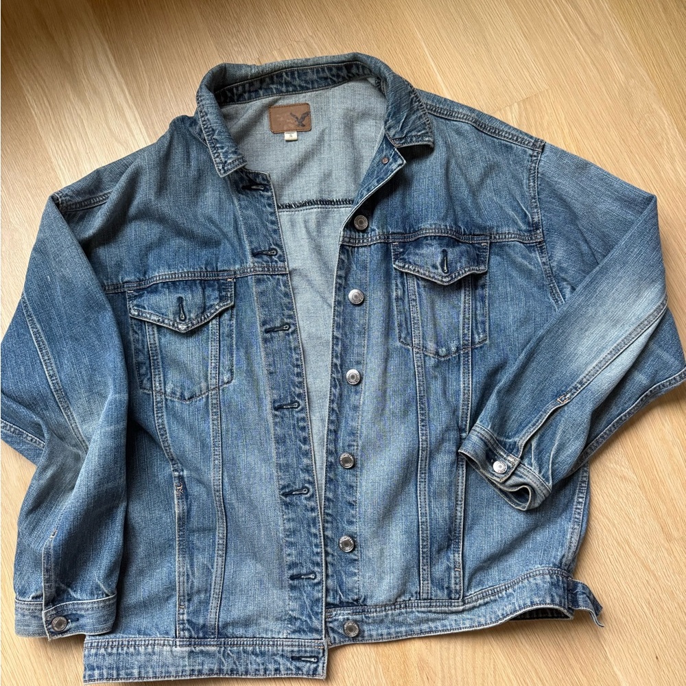 American Eagle Classic Blue Denim Jacket Size XL